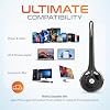 Delton 10X Bluetooth Computer Headset, Over-The-Head Single Ear Wireless Headset with Noise Canceling Mic, USB Dongle for Computer/Laptop, Perfect for Home, Office, Call Center, Truck Driver - Black