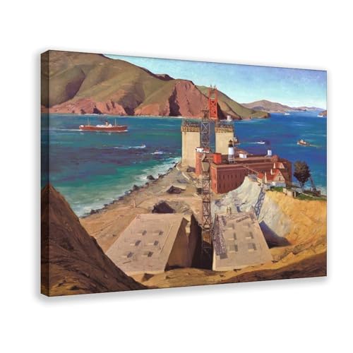 Construction Golden Gate Bridge Ray Strong | Toile murale pour décorer un bureau vide