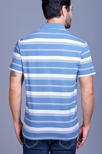 Image of SANE ORIGINALS Half Sleeve Polo T-Shirt for Men with Pocket || Stripe Collar and Pocket T-Shirt for Men Half Sleeves