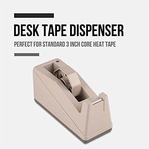 Lichamp 10 Pack Masking Tape Beige And Desktop Tape Dispenser Holder With Large 3 Inch Core For Masking Tape #TOP4