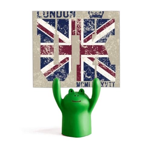 Porte-mémo grenouille Union Jack London King pour décorer le bureau de maison