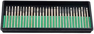 Oudtinx Tm 30 Pcs Diamond Burr Bits Drill Glass Gemstone Metal for Dremel Craftsman Rotary Tool 1/8