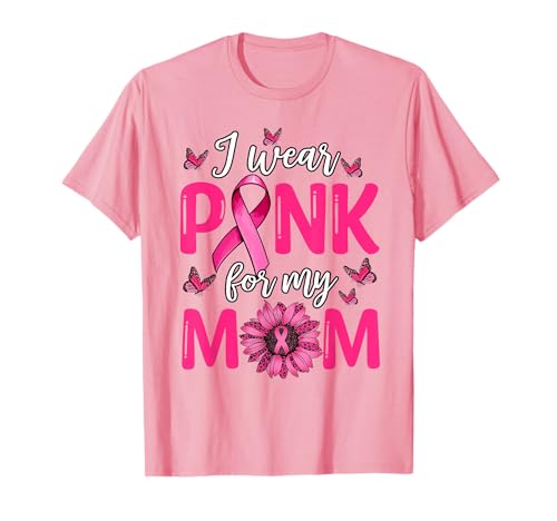 Me pongo rosa para mi mamá Concientización sobre el cáncer de mama Mujeres Camiseta
