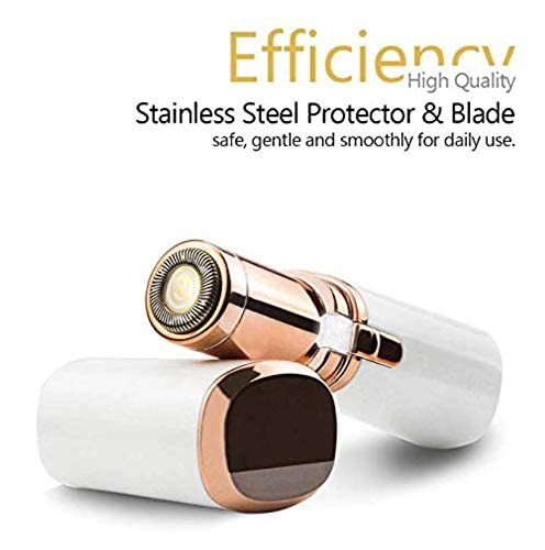 LA Beauty™ Removedor de vello facial para mujeres, afeitadora sin dolor, melocotón fuzz, barbilla, depilación del labio superior con luz LED, batería incluida 3