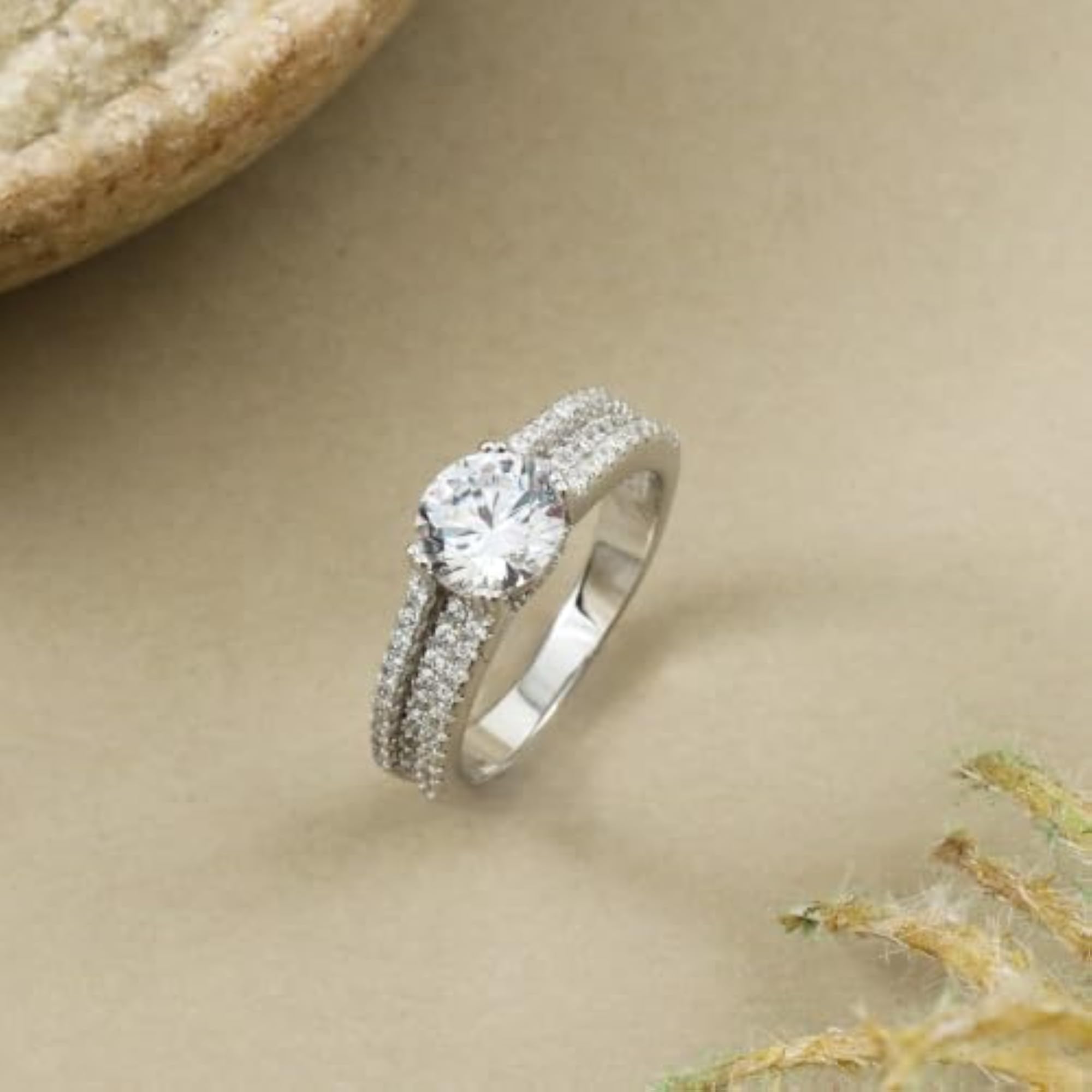Women's 925 Sterling Moonlight Brilliance Design Ring