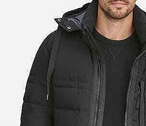 Image of Andrew Marc Men's Huxley Mid Length Water Resistant Crinkle Down Jacket