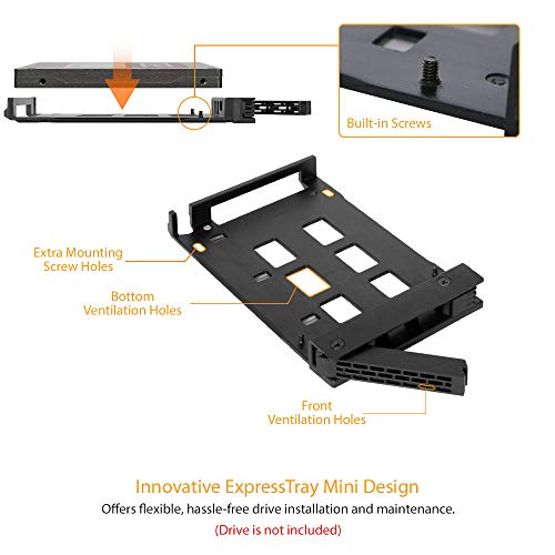 ICY DOCK 2 Bay 2.5 SAS/SATA HDD/SSD Mobile Rack + 3.5" Slot for External 5.25" Bay | ExpressCage MB322SP-B - Thumbnail 4