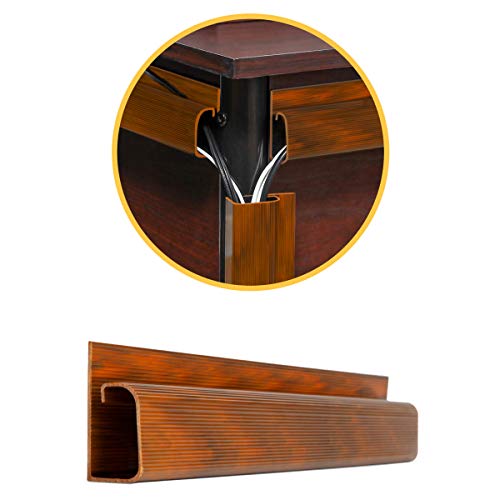 J Channel Desk Cable Organizer By Simplecord – 5 Brown Raceway Channels - Cord Cover Management Kit For Desks, Offices, And Kitchens #TOP1