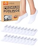 10 Paar Füßlinge Damen Sneaker Socken Herren Unsichtbar Atmungsaktiv Baumwolle mit Silikonpad 70106T (Weiß 39-42)