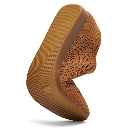 Konhill Women's Lace-Up Oxfords Flats Classic Knit Brogue Dress Walking Shoes Casual Sneakers 9 Us Coffee #TOP7