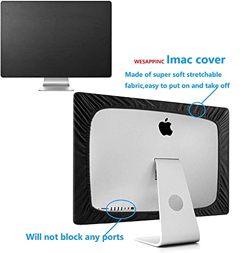 Wesappinc Compatible With Imac Apple Cover 27 Inch Monitor Dust Cover Sleeve Display Screen Protector For A1312 / A1419/A1862 (21.5Inch, Black) #TOP2