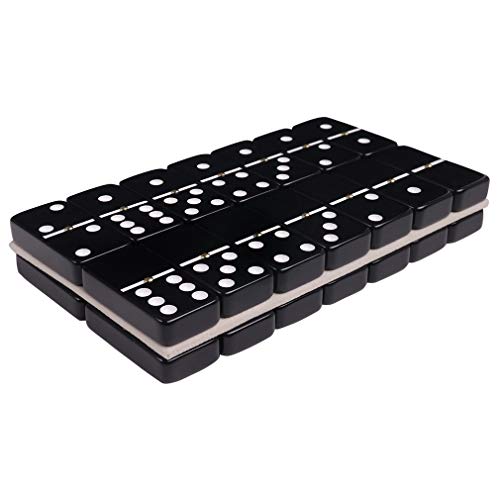 Juego de Domino Double 6 Grande Negro con Estuche Rosa miniatura 4