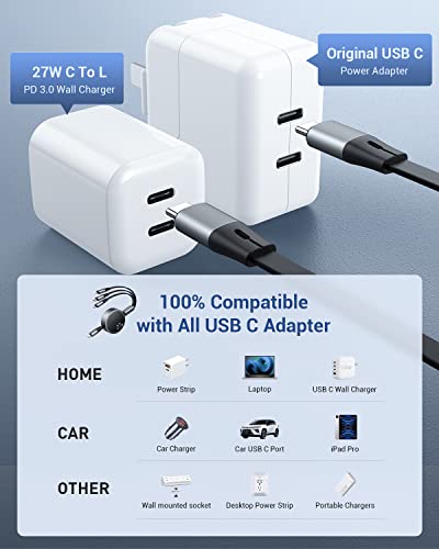 Cafele Usb C Multi Charging Cable, [27W Fast Charging For Cellphone] Retractable Usb C Cable, 3 In 1 Multiple Phone Charger Cord With Type C/Micro Usb/Ip For Phone 14 13 12/Samsung S23 S22 S21/Pad #TOP5