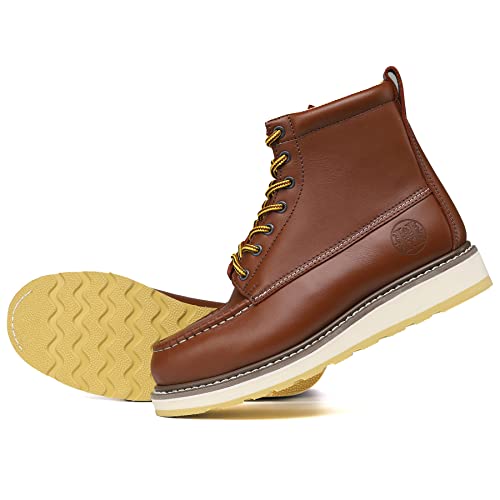 Mens 6" SureTrack Soft Toe Slip Resistant Moc Toe Mens Work Boots, 849942