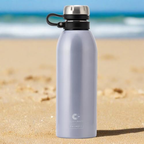 Image of CLAY CRAFT VACBOTT Charlie Double Walled|18 Hours Hot and 24 Hours Cold Water Bottle Vacuum Insulated Flask Bottle 900ml|1 Pcs Water Bottle|Travelling|BPA-Free|BIS Certified|1Year Limited Warranty