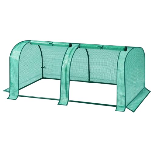 WOLTU Gewächshaus, Schnellaufbau & Wetterfest 130x60x50cm, Grün