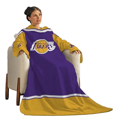 Snuggie Los Angeles Lakers The Original Wearable Blanket with Sleeves | Super Soft Fleece | As Seen on TV | Officially Licensed NBA Gear