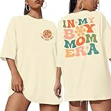 Boy Mom Shirts Mama Tops : Women Oversized Mama Graphic Tees Mom Tshirt Tops