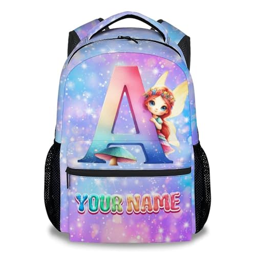 Personalized Backpack for Girls - Fairy Backpacks for Kids, Durable Toddler School Bookbag with Adjustable Straps