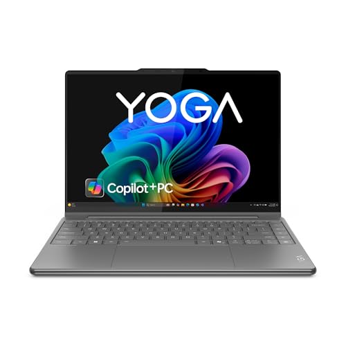 Lenovo Yoga 9i 2-in-1 Aura Edition Laptop | Copilot+ PC AI | 14' WQUXGA OLED Touch Display | Intel Core Ultra 7 | 32GB RAM | 1TB SSD | Intel Arc 140V Grafik | Windows 11 Home | QWERTZ | Luna Grau