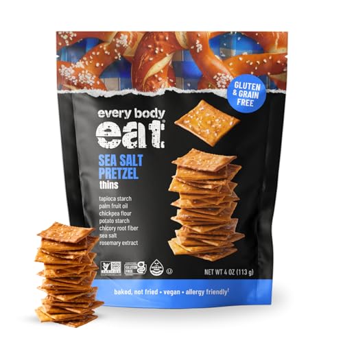 Every Body Eat Snack Pretzel Thins, Gluten Free, Vegan, Seed