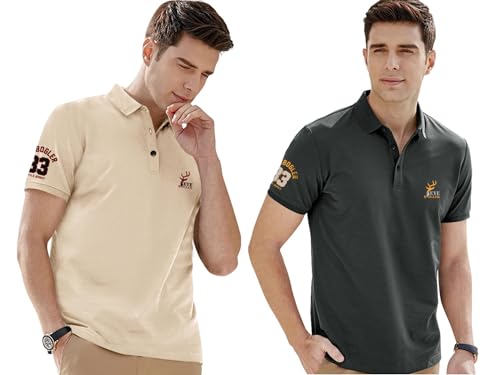 Image of Noble Monk Men's Cotton Blend Regular Fit Polo T-Shirt