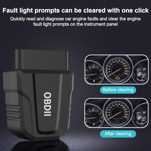 Qoosea Bluetooth OBD2 Scanner Car Diagnostic Tool Car Code Reader for iOS and Android Bluetooth 5.4 Wireless OBD2 Scanner Diagnostic Tool