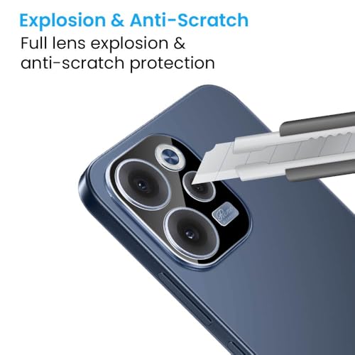 Image of FIRST MART Black Camera Lens Protector for Oppo Reno 15C | 9H Tempered Glass, HD Clear, Scratch Resistant, Anti-Fingerprint, Case-Friendly | Pack of 1