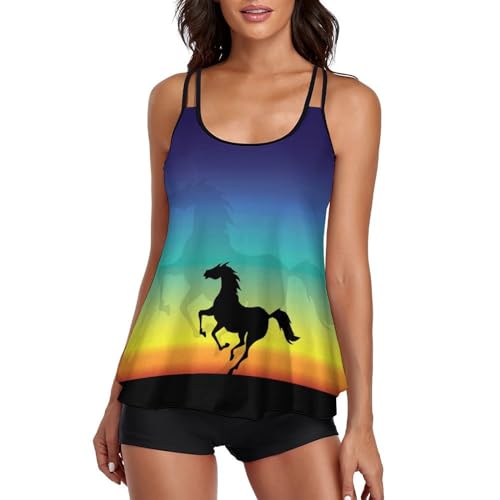 Robe de plage tankini femme Running Black Horse pour vos vacances