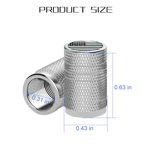 image for Mandark Ameican Flag Car Tire Valve Stem Cap, 8PCS/2Set Vehicle Tire A