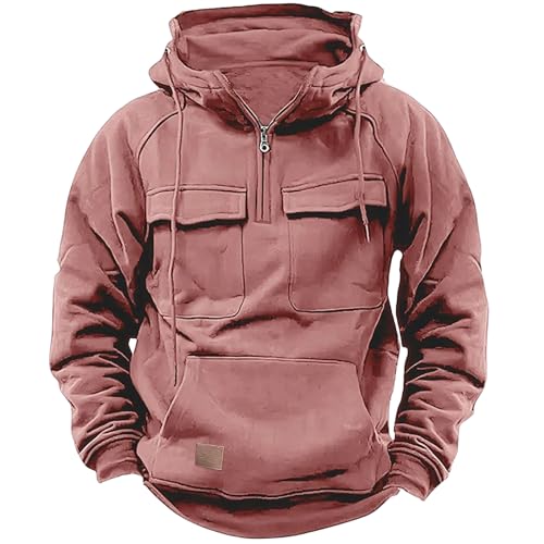 Sudadera táctica para hombre con media cremallera y capucha miniatura 1