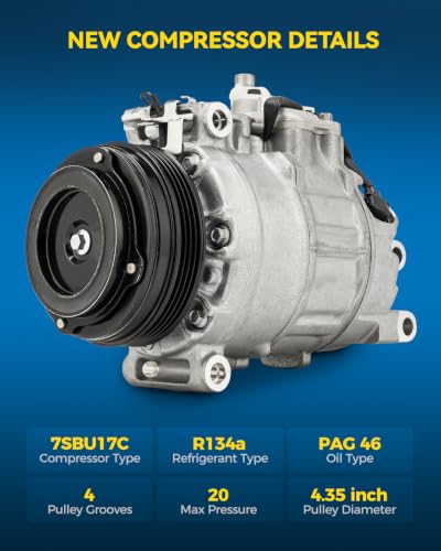 Image of PHILTOP Air Conditioner AC Compressor for BMW X5 11-13,15-18 4.4T,16 3T,X3 /X4 16,18 3T,X1 2016,X6 16,11,15,17-19 4.4T,550i /550i xDrive 11-16,750Li 09-10,13-15,11-12,M5 13-16,650i /650i xDrive /M6 12-18