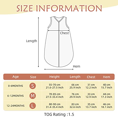 Seraphy Baby Sleep Sack 6-12 Months 100% Cotton 1.5Tog Wearable Blanket Baby Sleeping Bag Comfortable Toddler Sleeping Sack For Baby Boys & Girls #TOP2