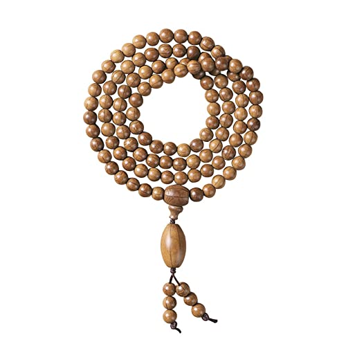 Collier Bouddhiste 108 Perles en Bois pour Votre Méditation et Yoga Zen