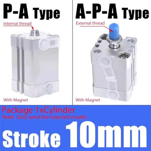 Vérin pneumatique compact alésage 63mm et course 10mm APA