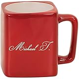 Personalized 8 oz. Square Ceramic Mug - Personalized Coffee Cup