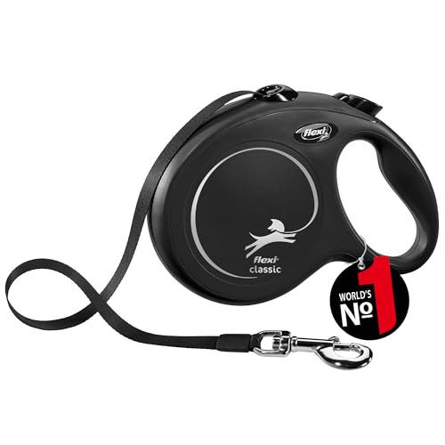 flexi New Classic L Gurt 8 m schwarz für Hunde bis 50 kg