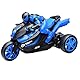 Ferngesteuertes Motorrad für Kinder, gebogenes Motorrad, mit ferngesteuertem Fahrer, Sprint Motorrad mit 3 Rädern, mit 360° Evoluzoni für Motorrad, Sport, Akrobatik, mit LED-Lichtern, verschiedene