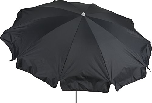 Beo sombrillas Impermeable, Redondo, diámetro 240 cm, Antracita/Negro