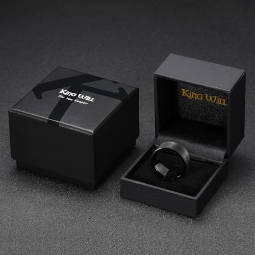 Image of King Will Basic 10mm Tungsten Carbide Ring for Men Matte Polished Engagement Band Comfort Fit