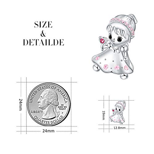 FOREVER QUEEN Charms fit Charms Bracelet 925 Sterling Silver Little Princess Bead Charms for Bracelet and Necklace Jewelry Gift with Gift Box2