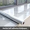 MZSKLW 80cm Width Marble Self Adhesive Wallpaper Vinyl Wall Stickers Waterproof Contact Paper for Kitchen Decorative Film Home Decor(Marble Jazz Black,40cmx100cm) #4