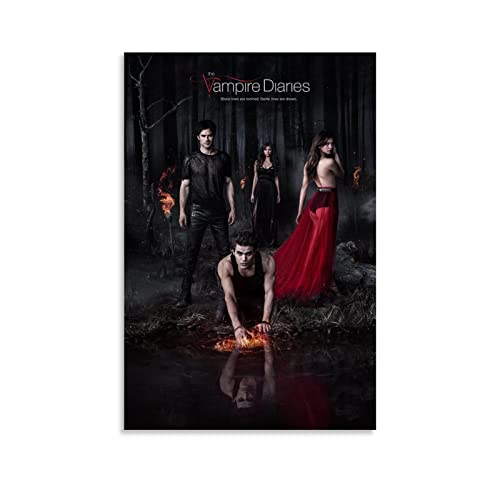 XISMAN Poster décoratif sur toile The Vampire Diaries - Décoration murale moderne pour chambre à coucher - 20 x 30 cm