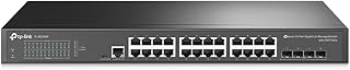 TP-Link TL-SG3428 | 24 Port Gigabit Switch, 4 SFP Slots | Omada SDN Integrated | L2+ Smart Managed | IPv6 | Static Routing | L2/L3/L4 QoS, IGMP & LAG | Limited Lifetime Protection