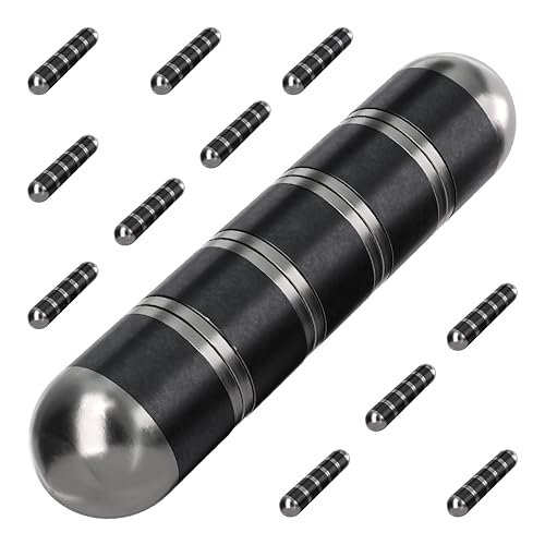 Image of Master Magnetics COW-RUM5CX12 Cow Magnet, Ultimate Heavy Duty Ru-Master 5, Steel Ring and Ferrite, 0. 75 Diameter, 3. 375 Length, Black and Silver (Pack of 12)