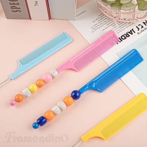Framendino, 11 peines de plástico para DIY con barra miniatura 6