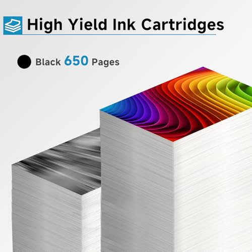 Image of Skyink 64XL Ink Cartridges 2 Black Combo Pack Replacement for HP Ink 64 XL
