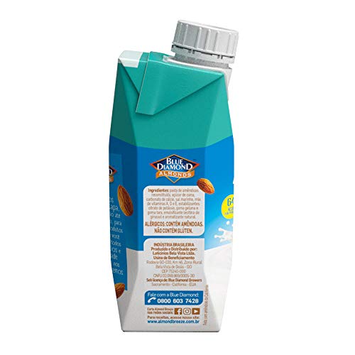 Alimento com Amêndoas Original Almond Breeze,Piracanjuba, 250Ml
