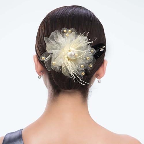 2 peças para fazer coque de cabelo, flor francesa hábil para fazer coque, grampo de cabelo com bola,