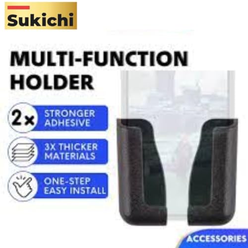 Image of Sukichi Car Mobile Holder for Dashboard | Universal Mobile Holder for Car Dashboard | 360 Adjustable Car Phone Holder, Black, for All Cars & SUVs | Matte